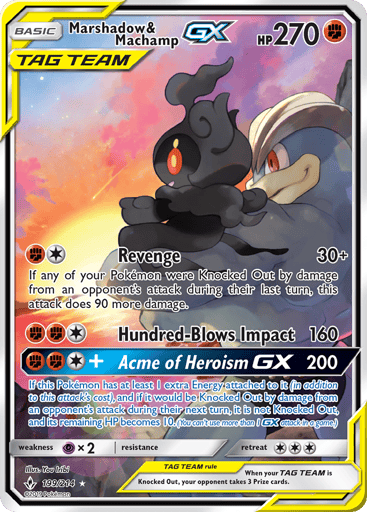 Marshadow & Machamp-GX 199/214 from Unbroken Bonds