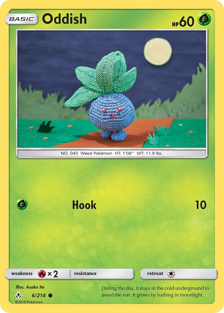 Oddish 6/214, Unbroken Bonds Pokémon card