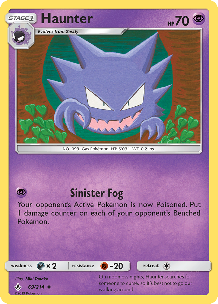 Haunter 69/214, Unbroken Bonds Pokémon card