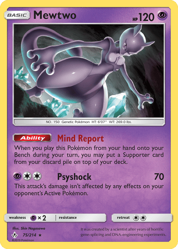 Mewtwo 75/214 from Unbroken Bonds