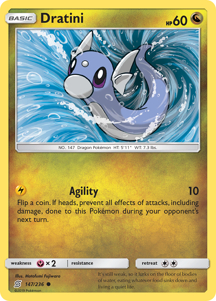 Dratini 147/236, Unified Minds Pokémon card