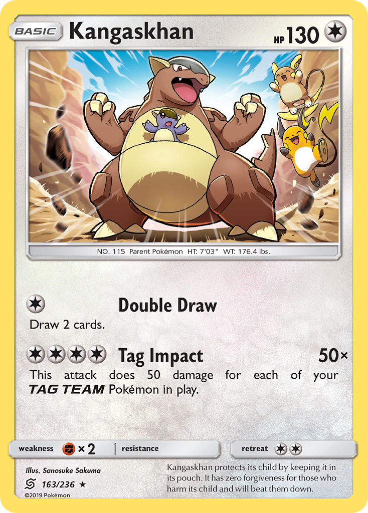 Kangaskhan 163/236, Unified Minds Pokémon card