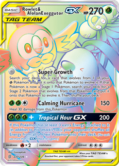 Rowlet & Alolan Exeggutor-GX 237/236, Unified Minds