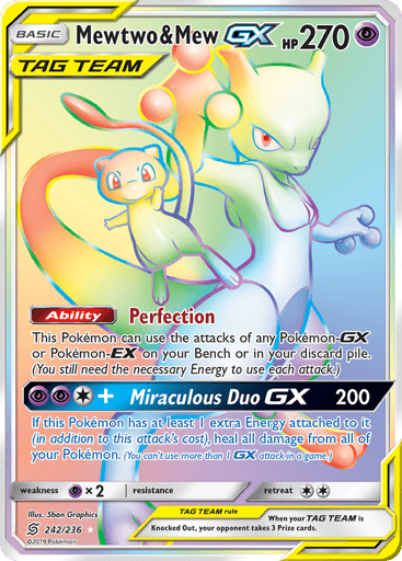Mewtwo & Mew-GX 242/236 from Unified Minds