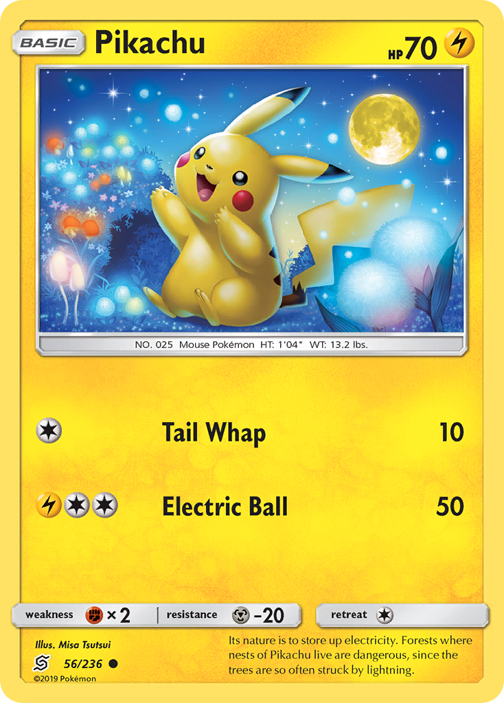 Pikachu 56/236, Unified Minds Pokémon card