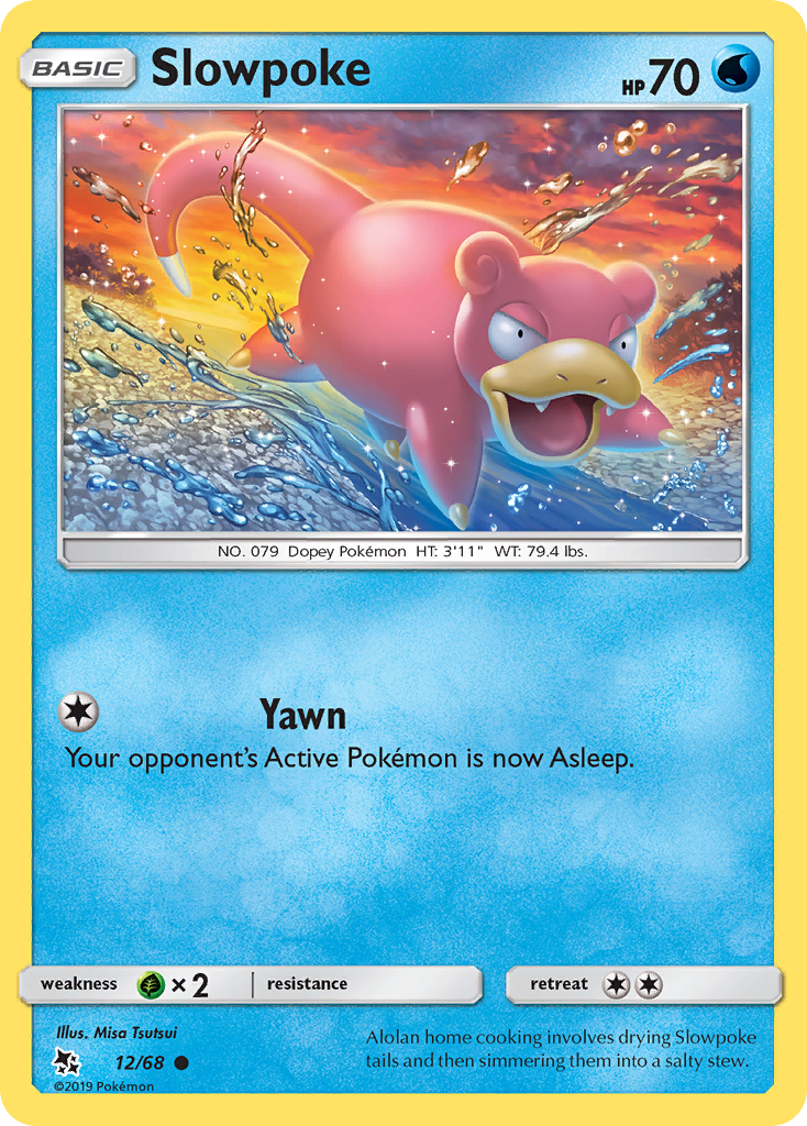 Slowpoke 12/68, Hidden Fates Pokémon card