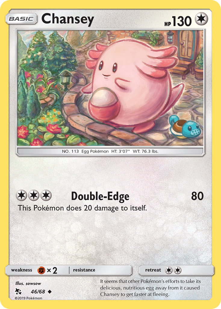 Chansey 46/68, Hidden Fates Pokémon card