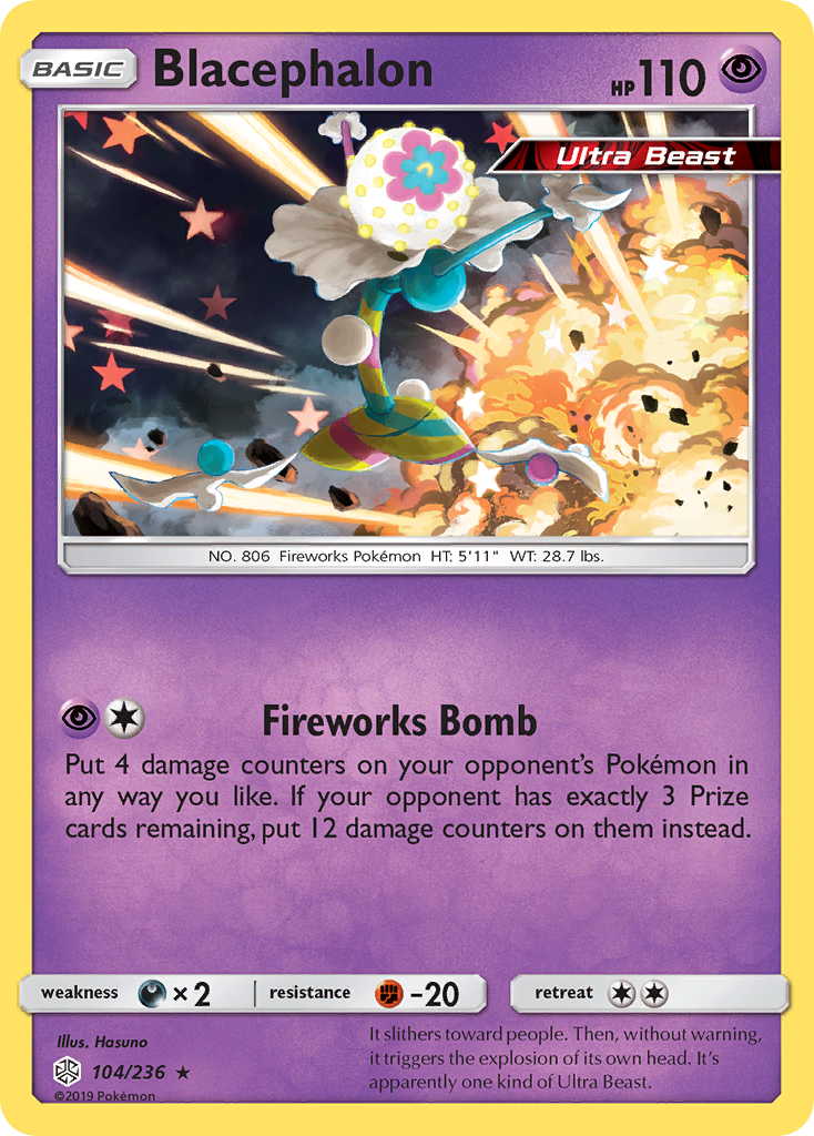 Blacephalon 104/236, Cosmic Eclipse Pokémon card