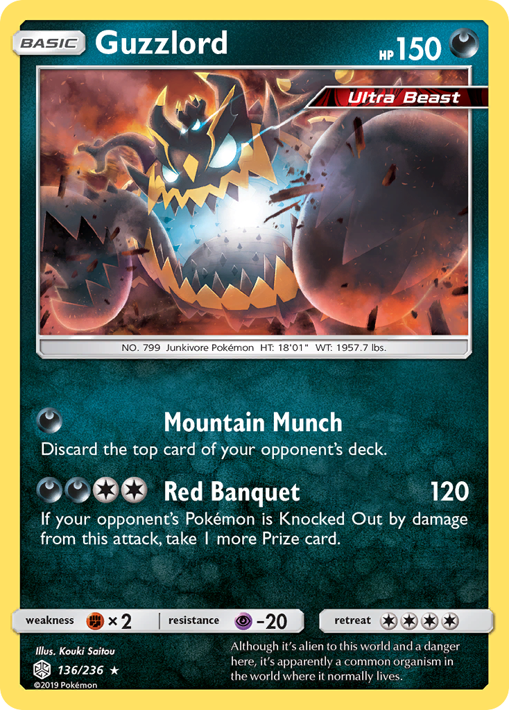 Guzzlord 136/236, Cosmic Eclipse Pokémon card