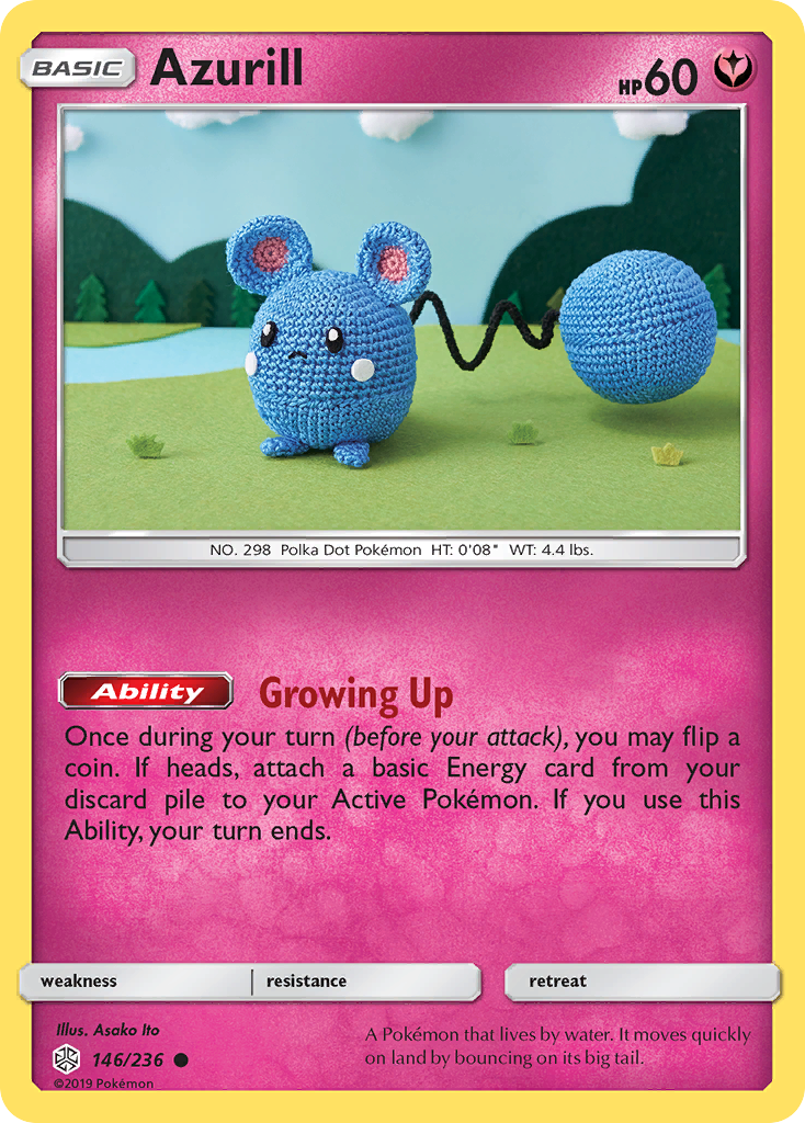 Azurill 146/236, Cosmic Eclipse Pokémon card