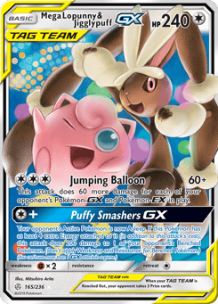 Mega Lopunny & Jigglypuff-GX 165/236, Cosmic Eclipse