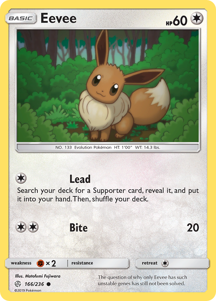 Eevee 166/236, Cosmic Eclipse Pokémon card