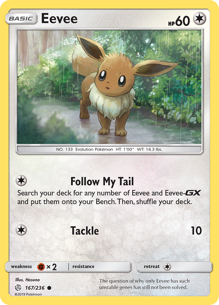 Eevee 167/236, Cosmic Eclipse Pokémon card
