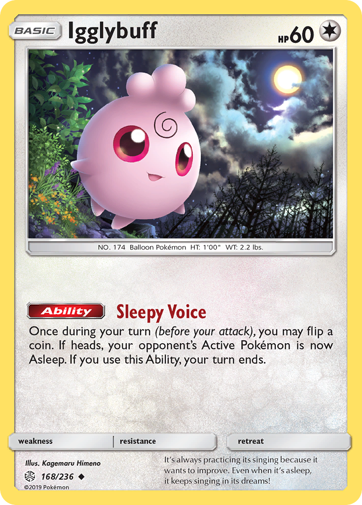 Igglybuff 168/236, Cosmic Eclipse Pokémon card