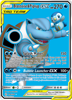 Blastoise & Piplup-GX 214/236, Cosmic Eclipse