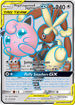 Mega Lopunny & Jigglypuff-GX 225/236, Cosmic Eclipse