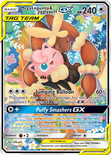 Mega Lopunny & Jigglypuff-GX 226/236 from Cosmic Eclipse