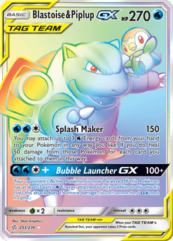 Blastoise & Piplup-GX 253/236, Cosmic Eclipse