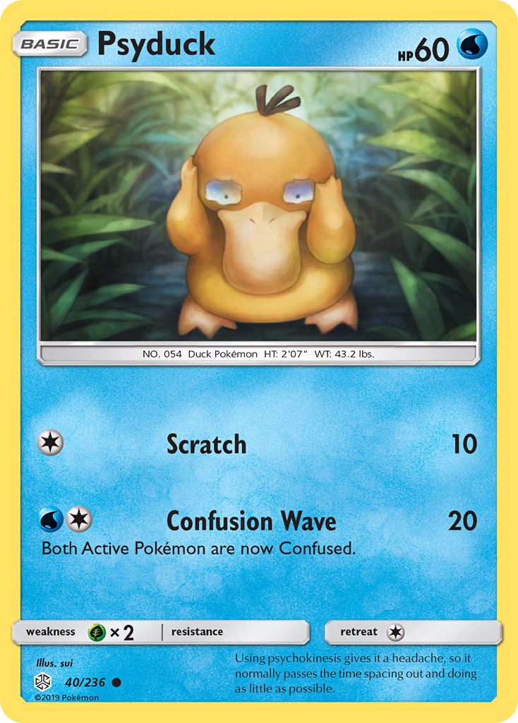Psyduck 40/236, Cosmic Eclipse Pokémon card