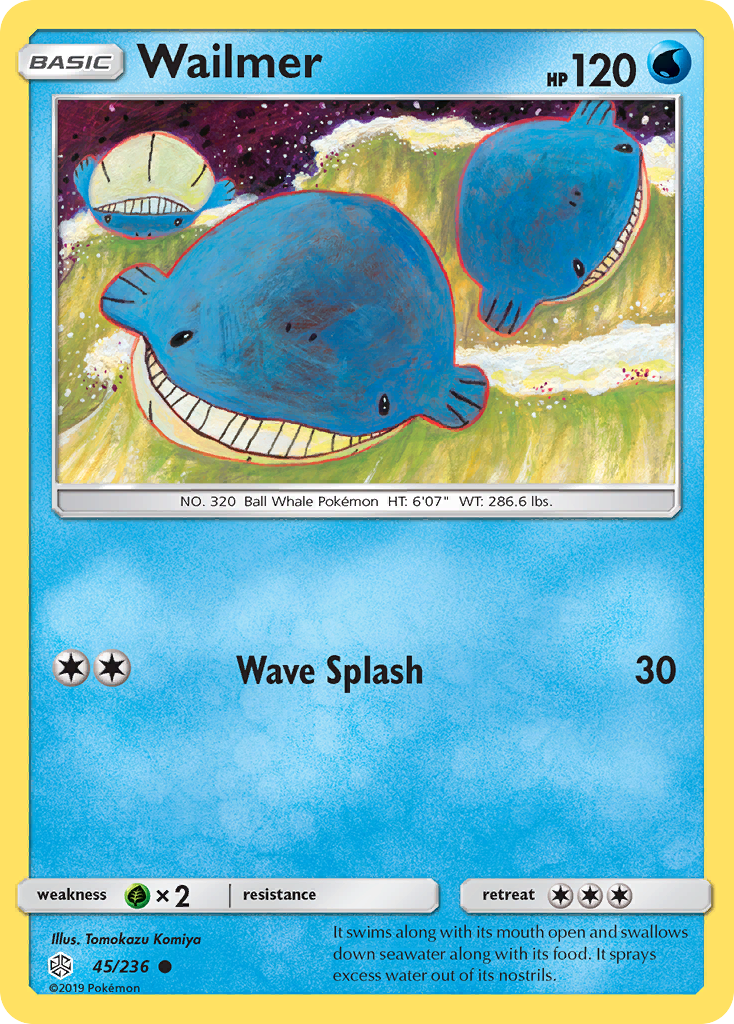Wailmer 45/236, Cosmic Eclipse Pokémon card