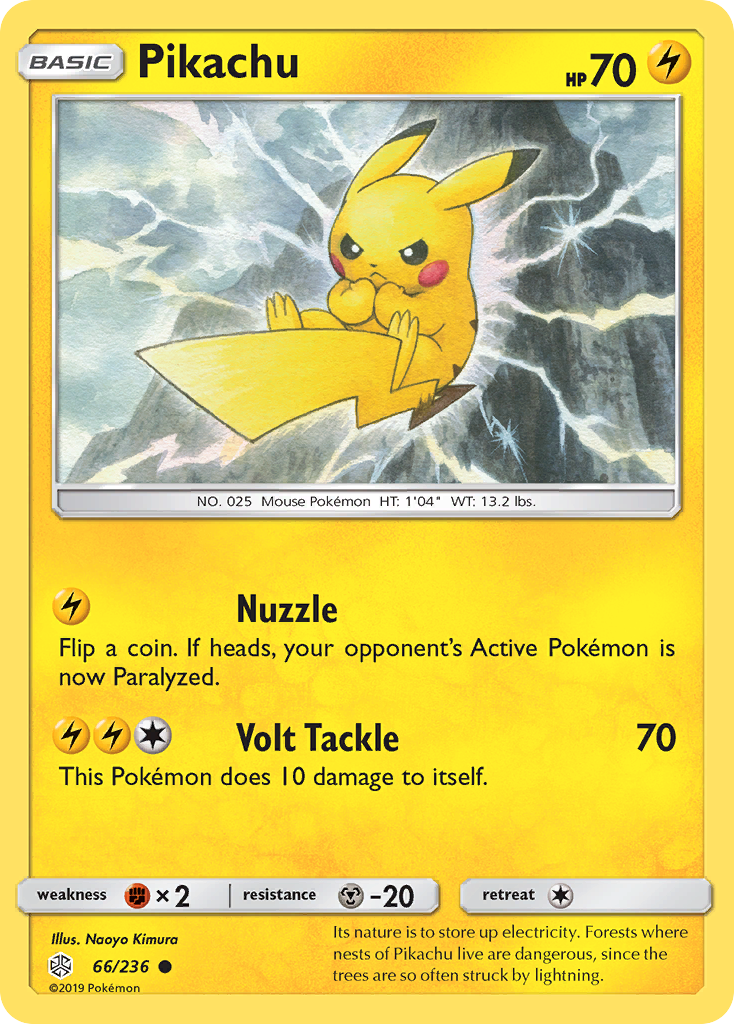 Pikachu 66/236, Cosmic Eclipse Pokémon card