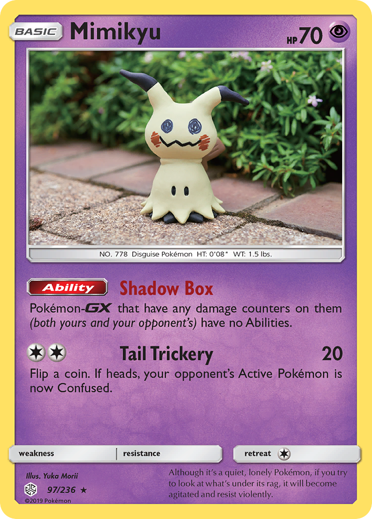 Mimikyu 97/236, Cosmic Eclipse Pokémon card