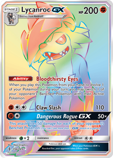 Lycanroc-GX 156/145 from Guardians Rising