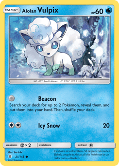Alolan Vulpix 21/145, Guardians Rising