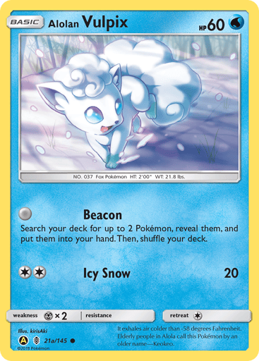 Alolan Vulpix 21a from Guardians Rising