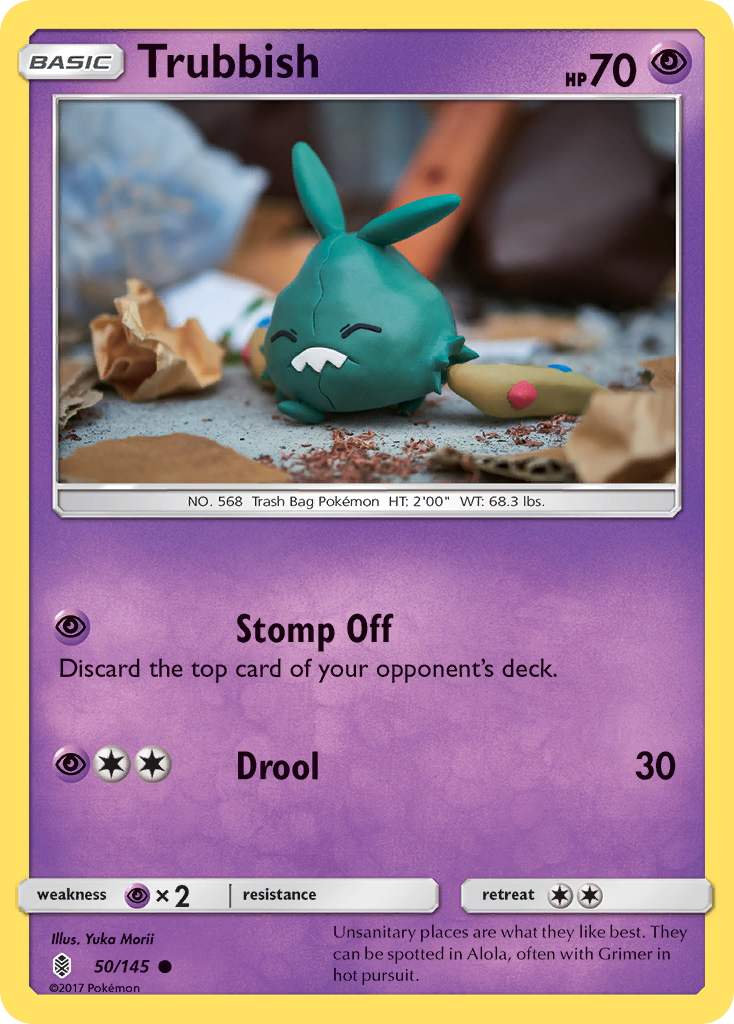 Trubbish 50/145, Guardians Rising Pokémon card