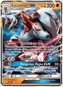 Lycanroc-GX 74/145, Guardians Rising