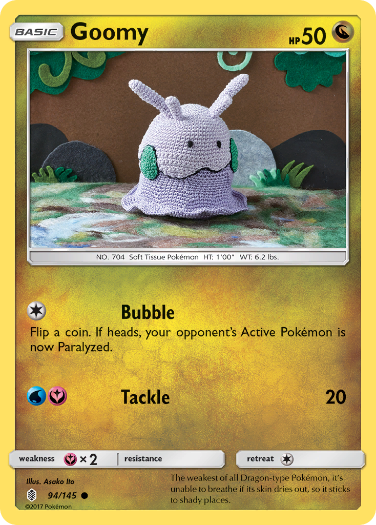 Goomy 94/145, Guardians Rising Pokémon card