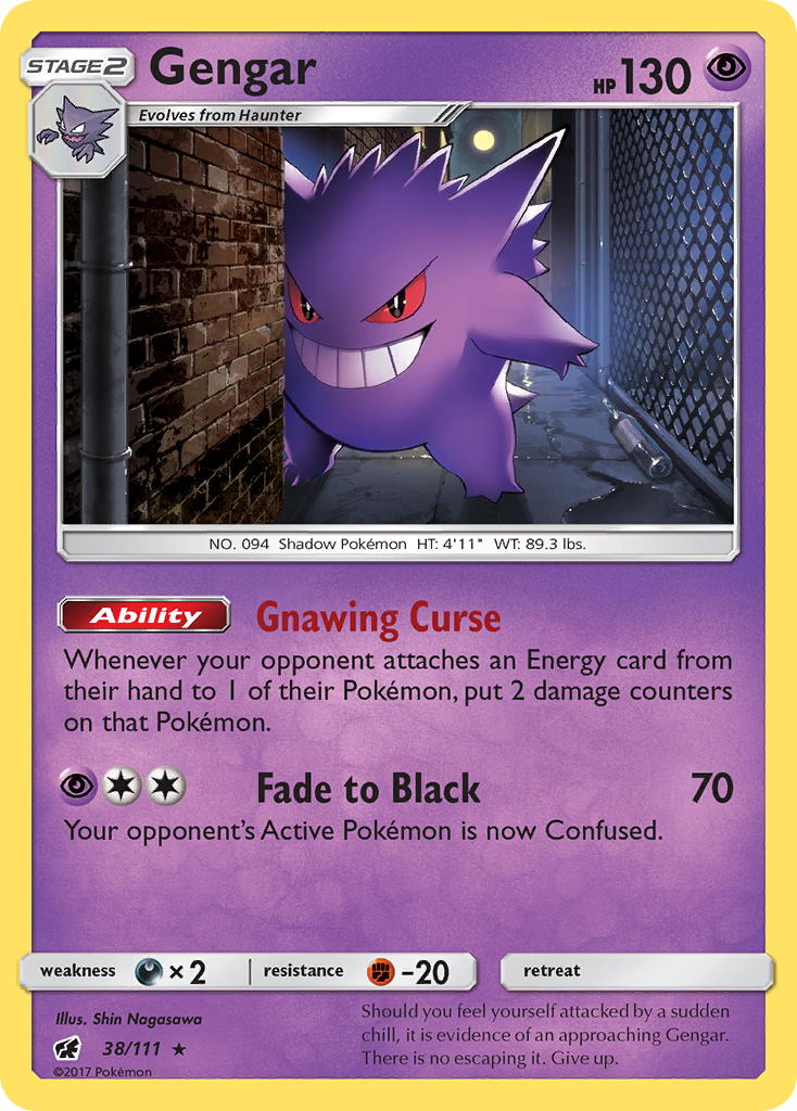 Gengar 38/111, Crimson Invasion Pokémon card