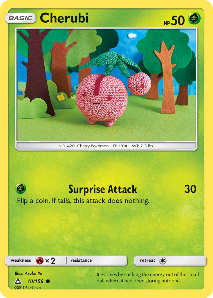 Cherubi 10/156, Ultra Prism Pokémon card