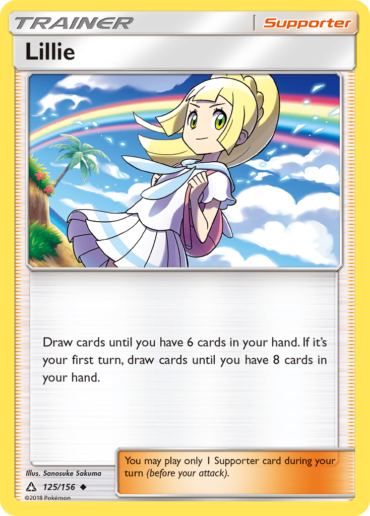 Lillie 125/156, Ultra Prism Pokémon card