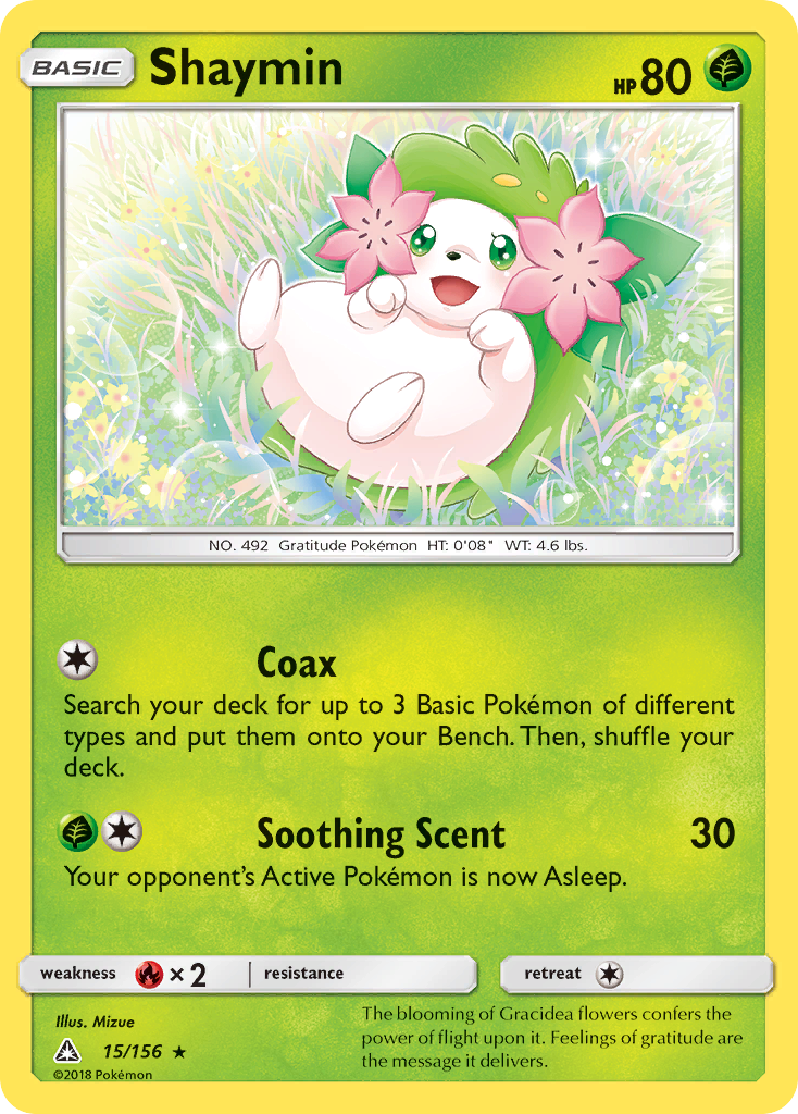 Shaymin 15/156, Ultra Prism Pokémon card