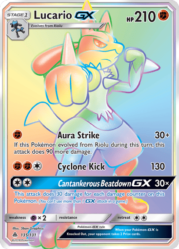 Lucario-GX 135/131 from Forbidden Light