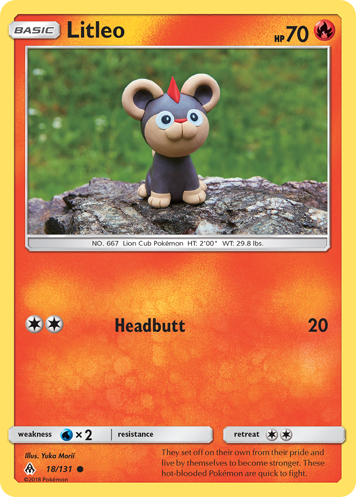 Litleo 18/131, Forbidden Light Pokémon card