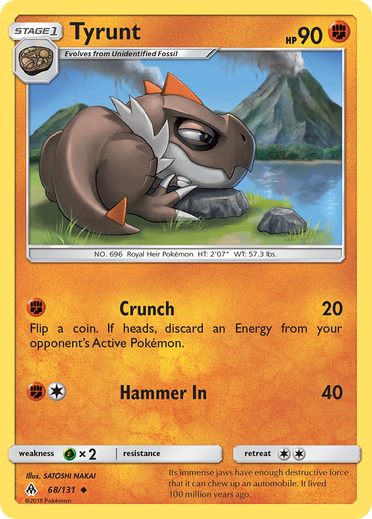 Tyrunt 68/131, Forbidden Light Pokémon card