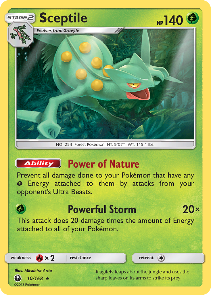 Sceptile 10/168, Celestial Storm Pokémon card