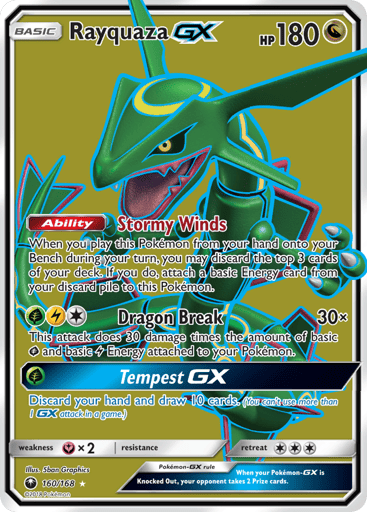 Rayquaza-GX 160/168 from Celestial Storm