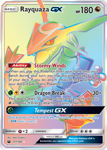 Rayquaza-GX 177/168 from Celestial Storm