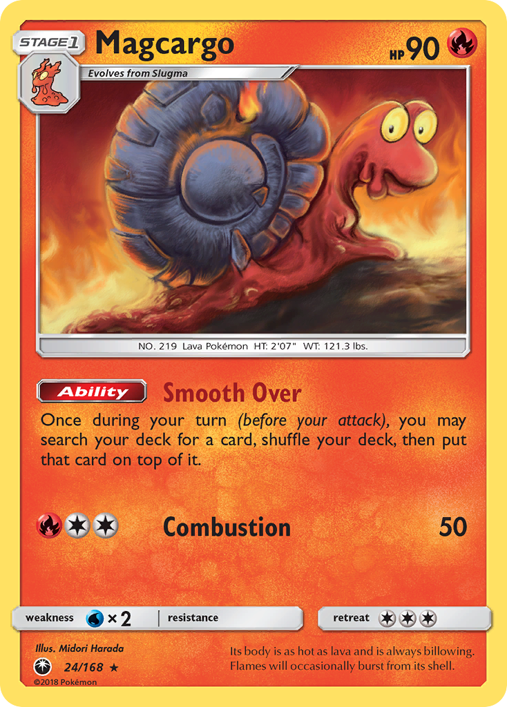 Magcargo 24/168, Celestial Storm Pokémon card