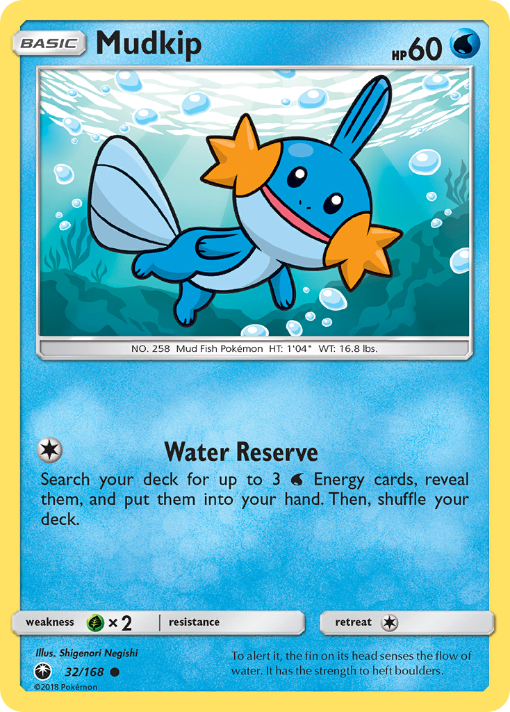 Mudkip 32/168, Celestial Storm Pokémon card