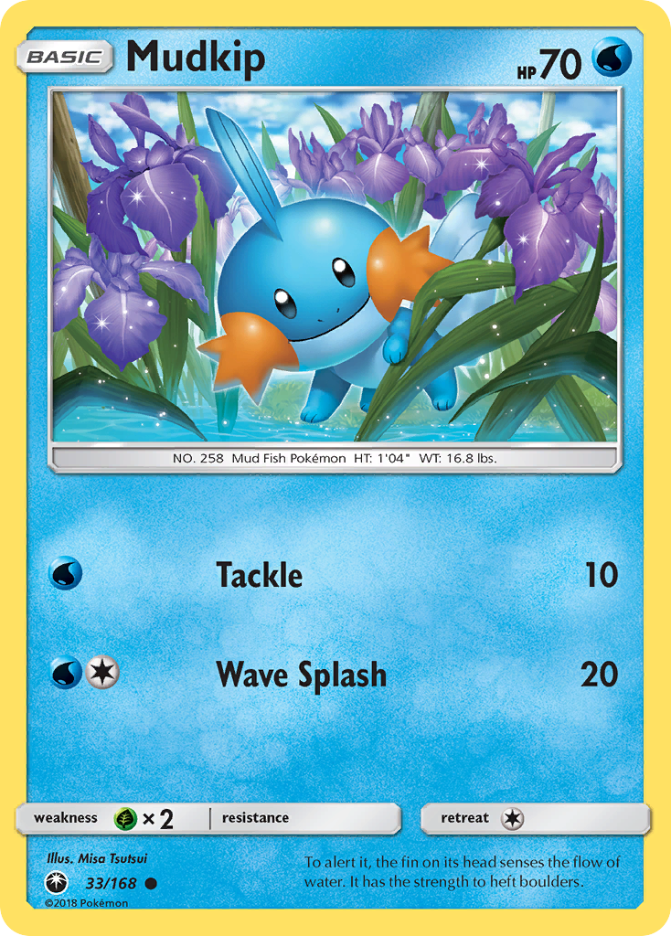 Mudkip 33/168, Celestial Storm Pokémon card