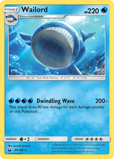 Wailord 40/168 from Celestial Storm