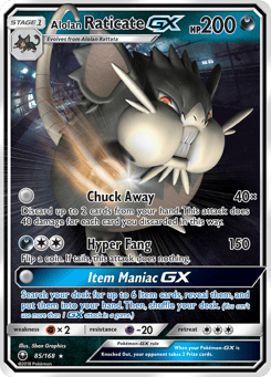 Alolan Raticate-GX 85/168, Celestial Storm