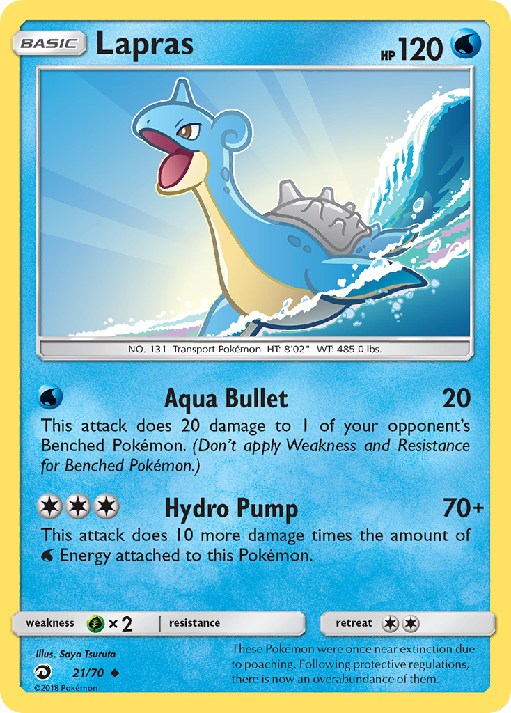 Lapras 21/70, Dragon Majesty Pokémon card