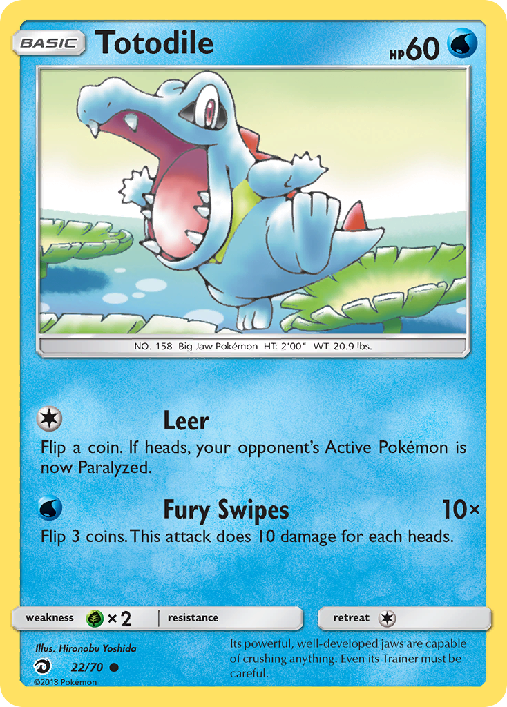 Totodile 22/70, Dragon Majesty Pokémon card