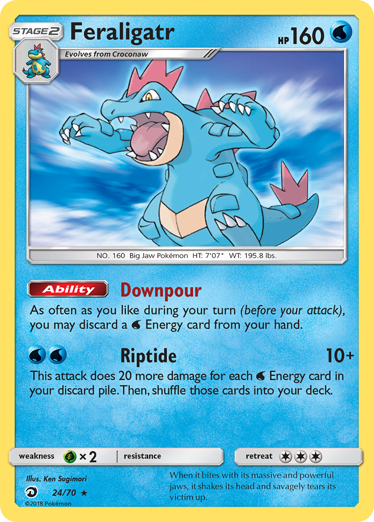 Feraligatr 24/70, Dragon Majesty Pokémon card